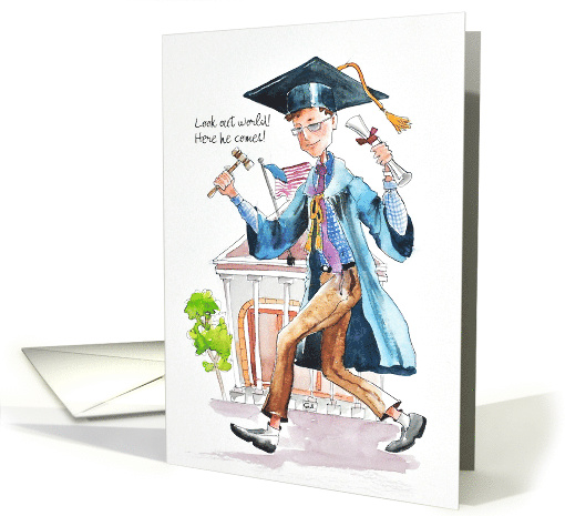 A Male Law Graduate Invitation card (1413124)
