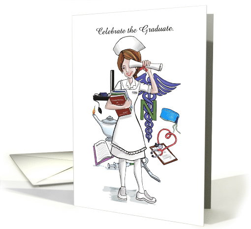 Female Nursing Graduate Invitation card (1578296)