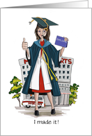 Female Doctor Graduate Invitation card