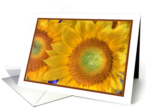 Yellow Sunflowers Bright and Cheerful ReligiousThank you card