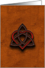 Celtic Knotwork Valentine Heart Canvas Texture I card