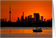 Sunset Sail Ashbridges Bay Toronto Canada card
