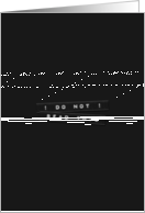 Do Not Read This Embossed Labels Black card