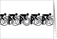 The Bicycle Race II Black On White card
