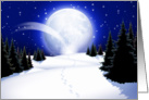 Christmas Eve on Peaceful Snowy Landscape card