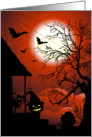 Halloween on Creepy Bloody Moonlight card