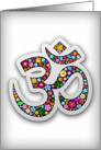 Namaste Om Yoga Symbol card