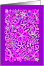 Hibiscus Pink and Purple Pattern card