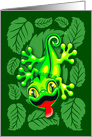 Gecko Lizard Baby Cartoon card
