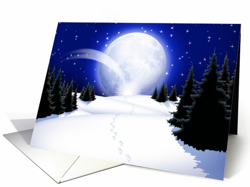 Christmas Eve on Peaceful Snowy Landscape card (1176404)
