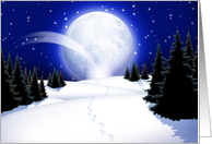 Christmas Eve on Peaceful Snowy Landscape card