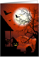 Halloween on Creepy Bloody Moonlight card