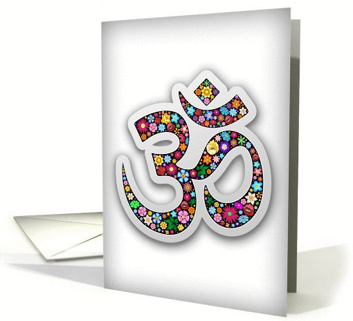 Namaste Om Yoga Symbol card (1181058)