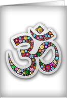 Namaste Om Yoga Symbol card