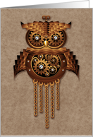 Steampunk Owl Vintage Style card