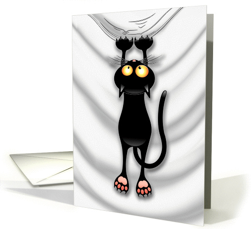 Black Cat Fun Naughty Cartoon Character card (1463222)