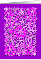 Hibiscus Pink and Purple Pattern card