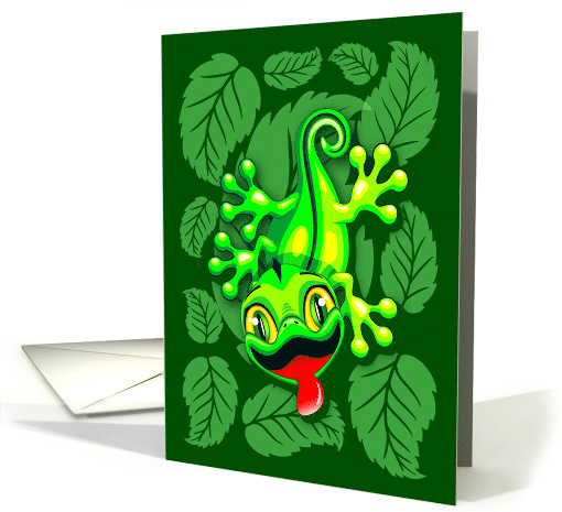 Gecko Lizard Baby Cartoon card (1465376)