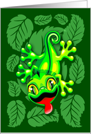 Gecko Lizard Baby Cartoon card