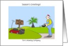 From Grass Cutting Service Customizable Christmas Card, Funny Gardener card