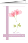 1st Valentine’s Day Twins Cards, Flower, Hearts card