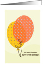 14th Birthday Grandniece Cards, Big Colorful Balloons card