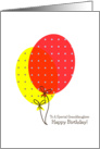 Grandaughter Birthday Cards, Big Colorful Balloons card