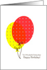 Godmother Birthday Cards, Big Colorful Balloons card
