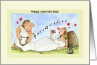 Customizable Lupercalia Day Cards, Love Music Wine card