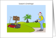 Gardener christmas cards, Funny Gardener Cartoon card