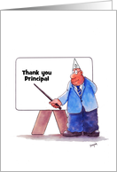 Thank you school principal card from teachers, staff, collegues card