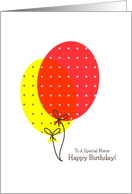 Niece Birthday Cards, Big Colorful Balloons card