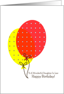 Daughter In Law Birthday Cards, Big Colorful Balloons card