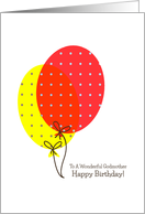 Godmother Birthday Cards, Big Colorful Balloons card