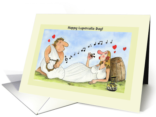 Customizable Lupercalia Day Cards, Love Music Wine card (1239174)