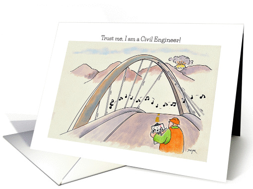 Funny Graduation Announcement Card, Civil Engineer card (1243794)