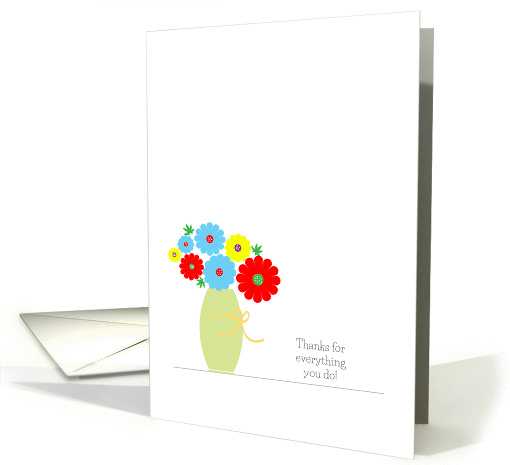 Admin Professionals Day Cards, Colorful flowers In A Vase card