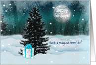 Happy winter holidays! card