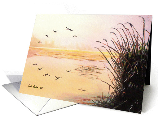 Swans At Dawn card (1187548)