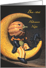 Halloween Boo- tiful Night Pumpkin Man in the Moon Black Cat Blank card