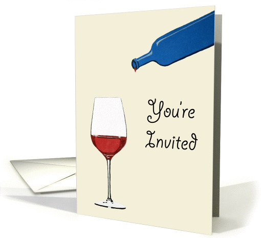 You're Invited Wine Glass card (1200844)