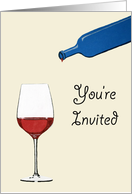 You’re Invited Wine Glass card