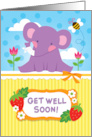 Get Well Soon  cute elephant card