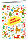 Christmas card  collection of cute Christmas cartoons card