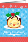 Merry Christmas  cute cartoon Christmas cake card