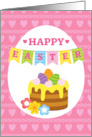 Happy Easter Cake with Easter Eggs card