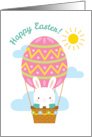 Happy Easter Bunny in an Egg Balloon card