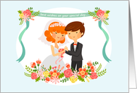 Wedding Congratulations - bride and groom card