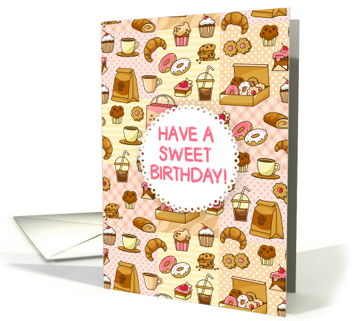 Birthday Card - cakes and pastries card (1428368)
