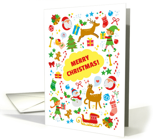 Christmas card  collection of cute Christmas cartoons card (1441714)